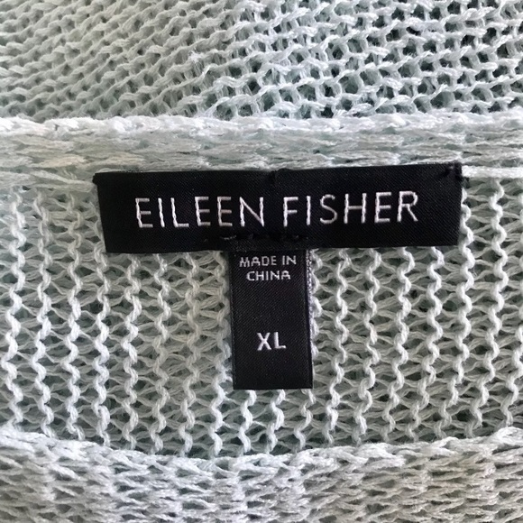 *price drop* EILEEN FISHER aqua sweater size XL - Picture 5 of 7